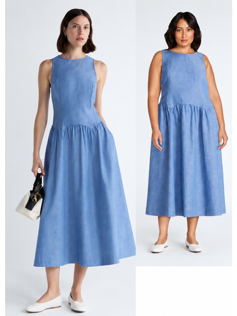 NWT Free Assembly Chambray Maxi Dress Size M